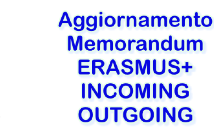 Programma ERASMUS per studenti incoming e outgoing – Area Medica: Aggiornamento Memorandum