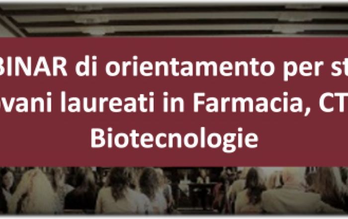 I Parchi Scientifici e Tecnologici in ambito Scienze della Vita: prospettive di sviluppo ed occupazione. Il caso del TECNOPOLO di Mirandola. JOB WEBINAR di orientamento per studenti e giovani laureati in Farmacia, CTF e Biotecnologie