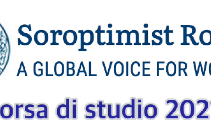 L'immagine mostra il logo della Fondazione Soroptimist e la scritta borsa di studio 2021